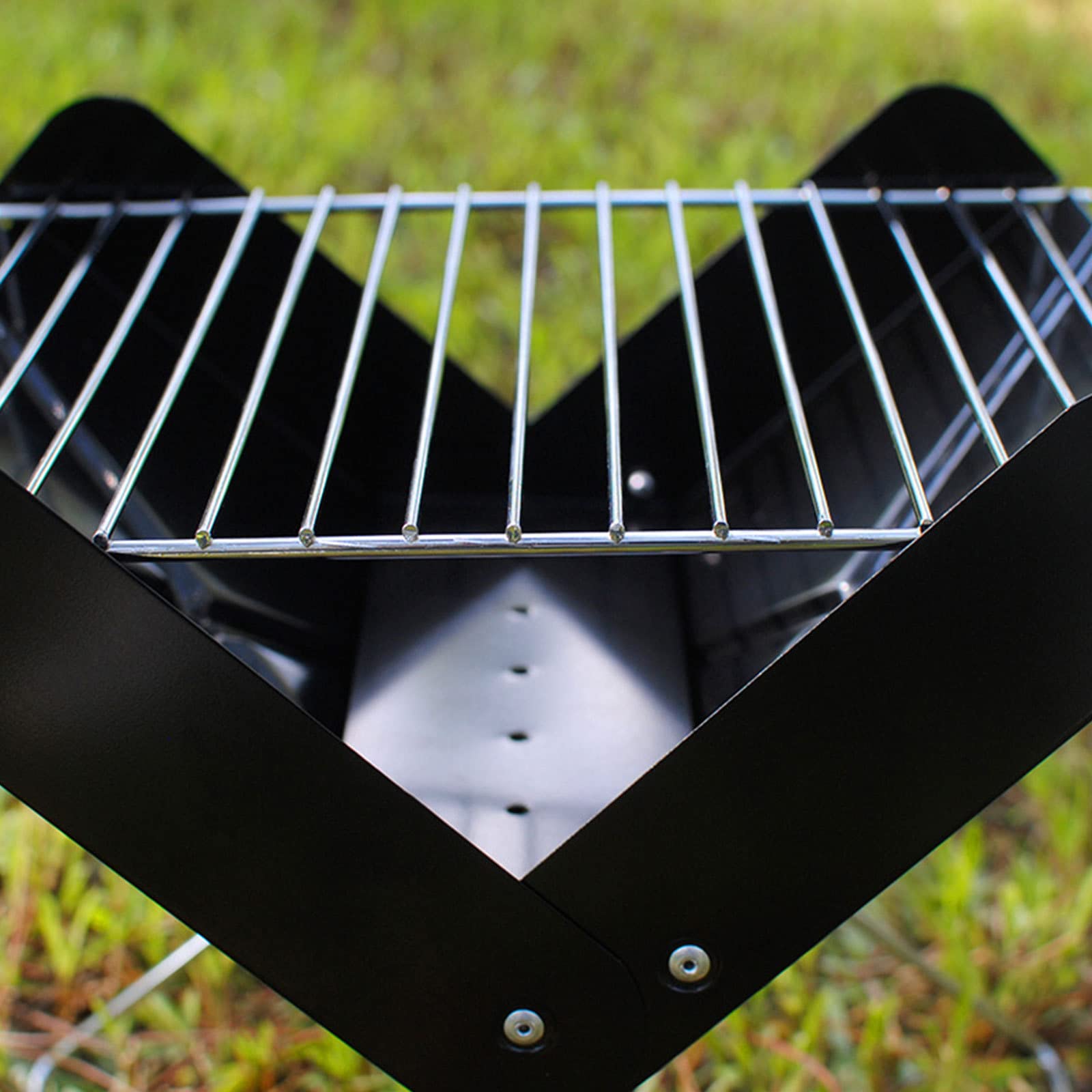 Griglia a Carbone Portatile Pieghevole per Barbecue, Barbecue da Tavolo Barbecue da Esterno in Acciaio Inossidabile per Fumatori per Cucinare all'aperto, Campeggio, Picnic, Spiaggia
