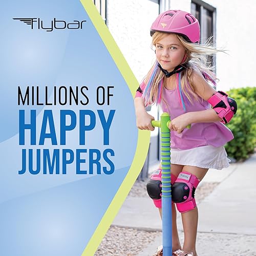 Miniatura 9 de Flybar Maverick Pogo Stick para niños a partir de 5 años, 40 a 80 libras, perfecto para principiantes, asas de fácil agarre, clavijas