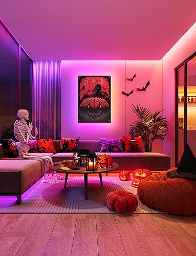 Vista 3 de Govee Tira de luces LED RGBIC de 100 pies, luces LED inteligentes que funcionan con Alexa y Google Assistant, luces LED para dormitorio, control