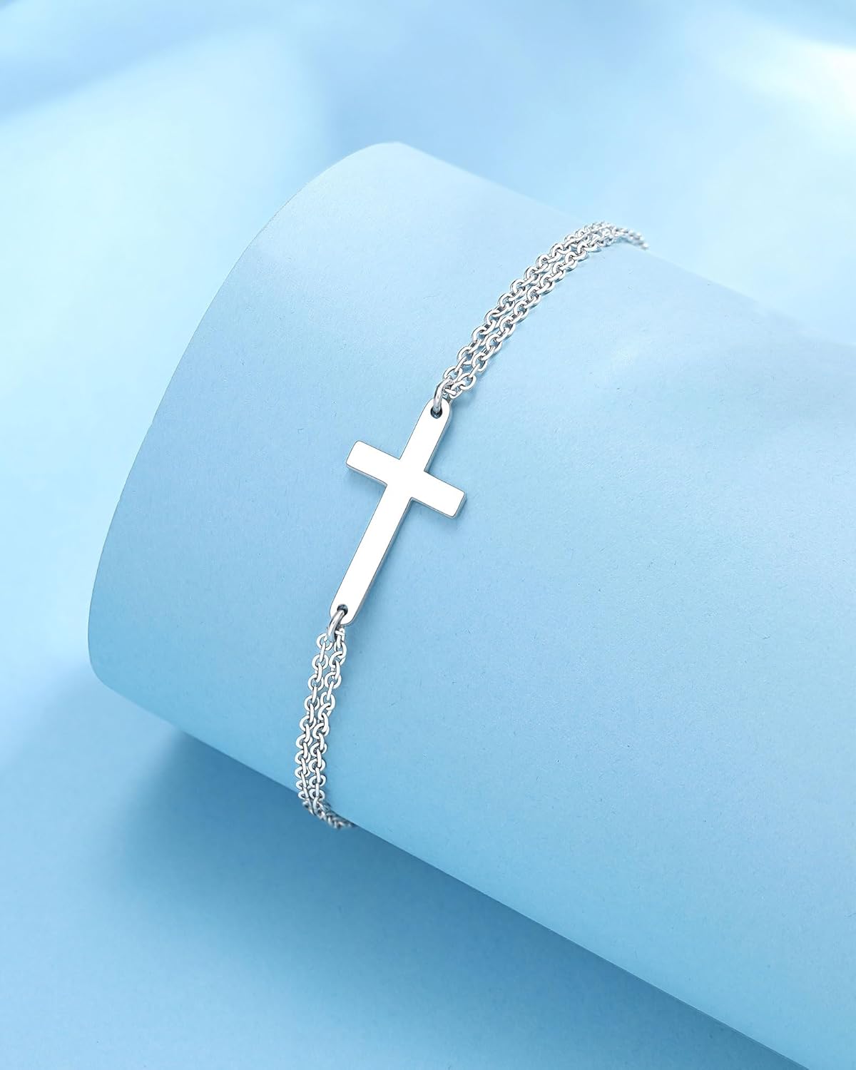 UPROMI Christian Gifts for Women, Best Friend Religious Gifts for Women Jewelry Cross Bracelet Easter Gifts for Women - Image 4