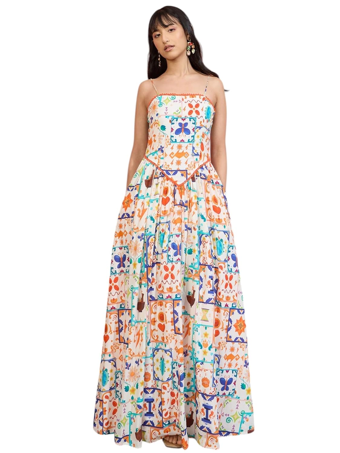Pink Paprika by Sassafras Women's Stripe Strappy Flared Midi Dress - Review, Price and Buying Guide