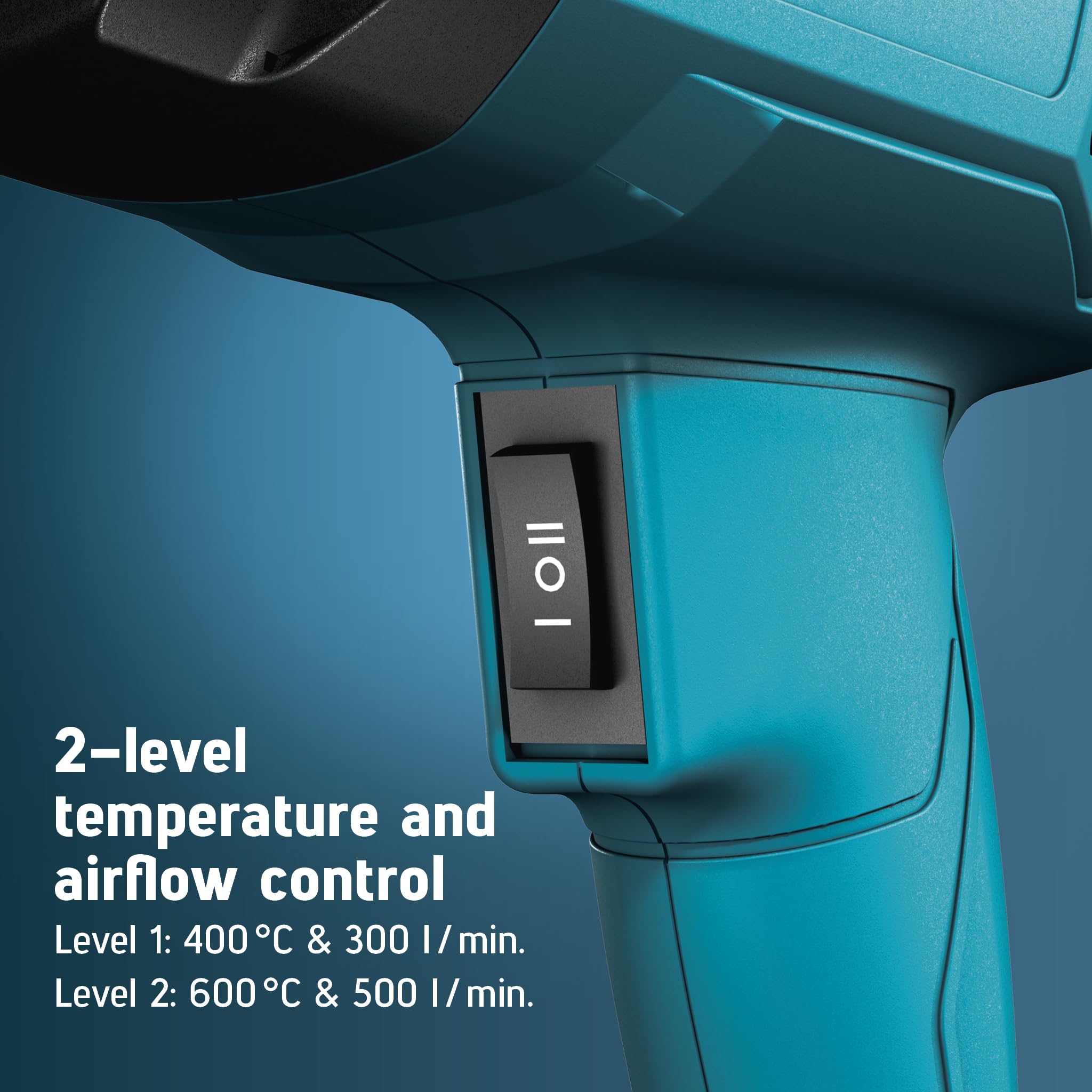 NOVUS TOOLS Pistolet à air chaud H-180 Car Wrap avec câble de 7,5 m, 400