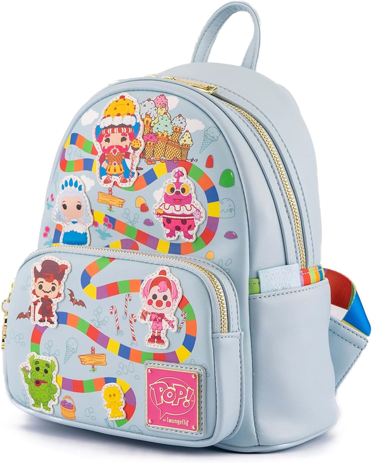 Loungefly POP Candyland Take Me To Candy Womens Double Strap Shoulder Bag Purse