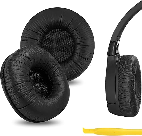 Geekria QuickFit - Almohadillas de repuesto de cuero sintético para JBL JR300, JR300BT, T450BT, T500BT, Tune 500, Tune 500BT, Tune 510BT, Tune
