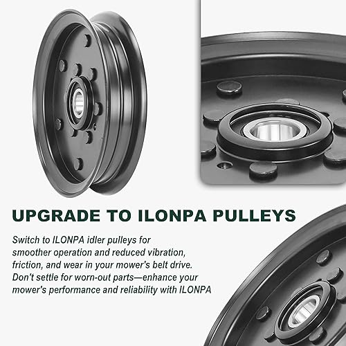 Miniatura 3 de Polea tensora para Exmark 1-613098 Hustler 781856 John Deere TCA19779 TCA20092 Toro Lazer Z HP CT AS Turf Tracer Z710A Z720A (paquete de 2)