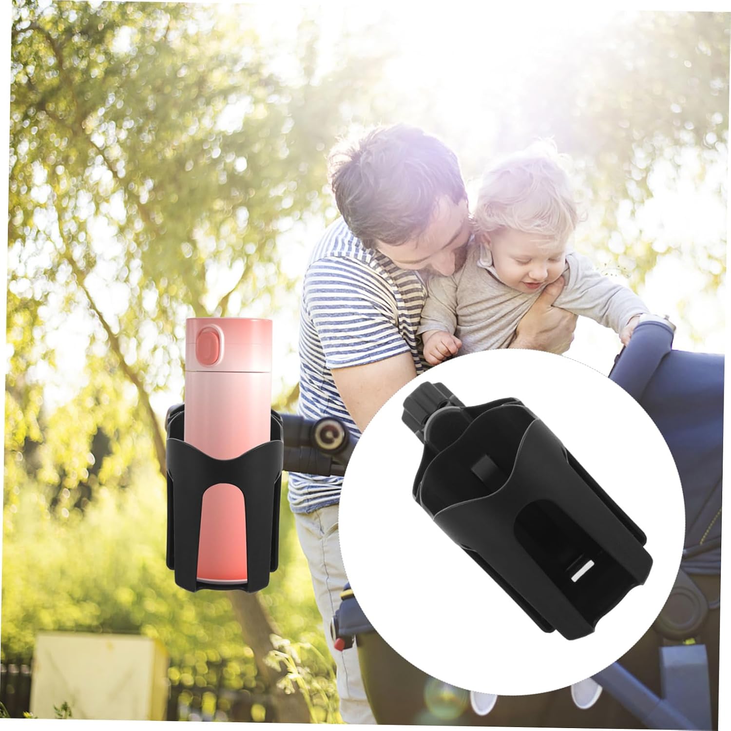 Stroller Cup Holder Drink Holder for Walkers Wheelchairs Fit for Bottles Mugs Sturdy Design for Convenient Accessory for Seniors Parents