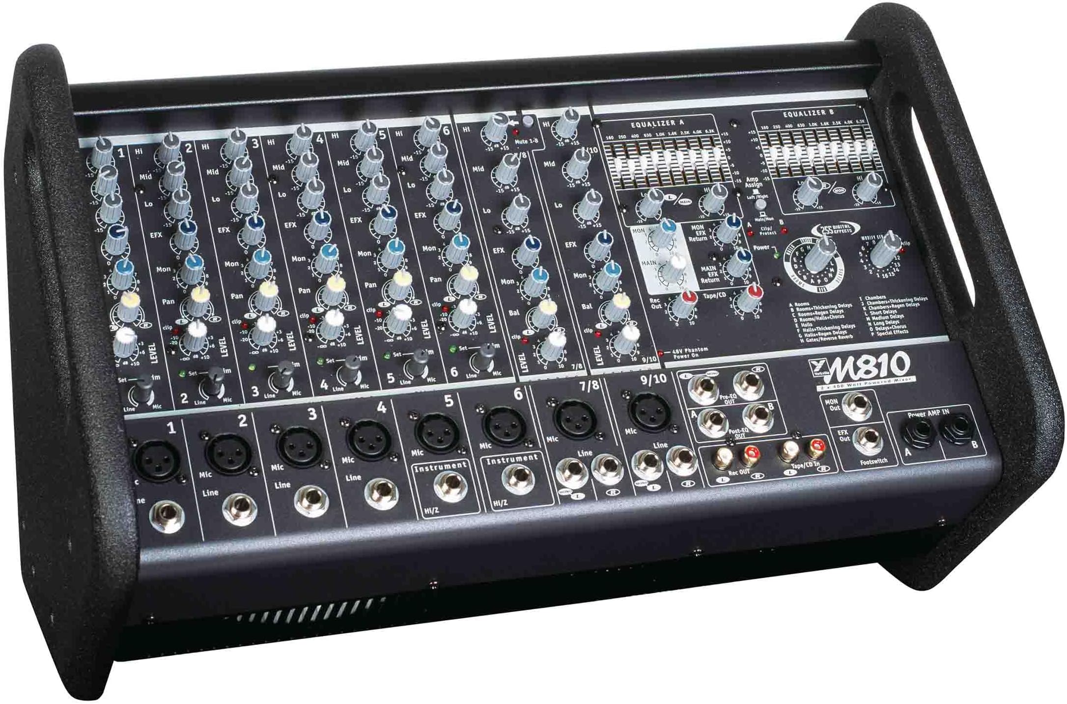 M810-2 Mixer + Amp with 2x400W & 10 inputs