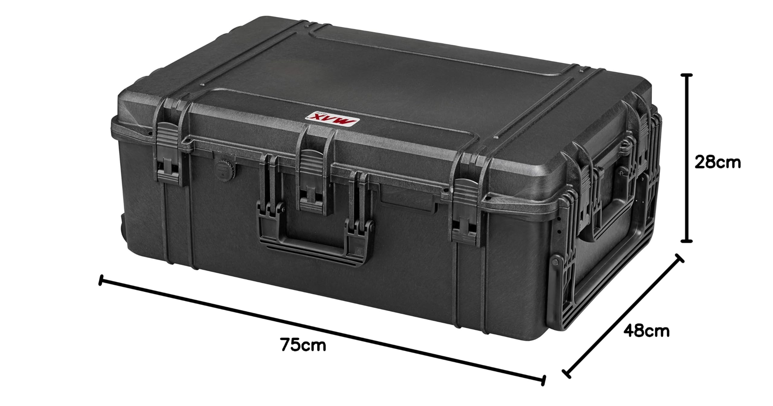 Velleman HC540SH245 Maleta Rígida Con Espuma Alveolar, Negro, 594 X 473 X 270 Mm