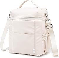 Vista 20 de NOL Natural Organic Lifestyle Bolsas de almuerzo aisladas para mujeres Bolsa refrigeradora Nailon ligero impermeable Lonchera para el trabajo