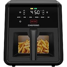 Chefman Air Fryer TurboFry 7-Qt, 6-in-1 High-Powered 450&deg;F Cooking for Crispier Results, Compact Space-Saving Design, Air Fry, Bake, Broil, Reheat, Dehydrate, Defrost, Fast &amp; Even Cooking &ndash; Black