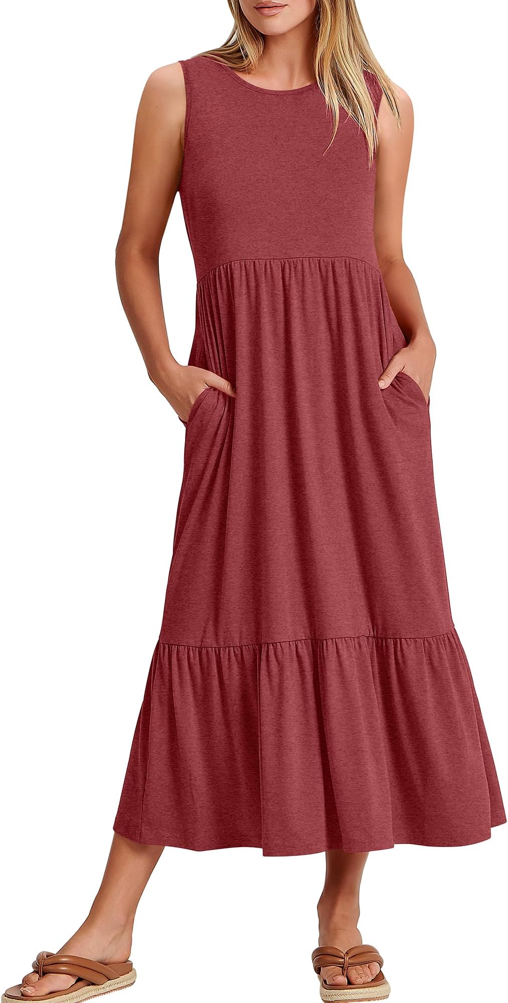Tiered jersey maxi dress Clearance