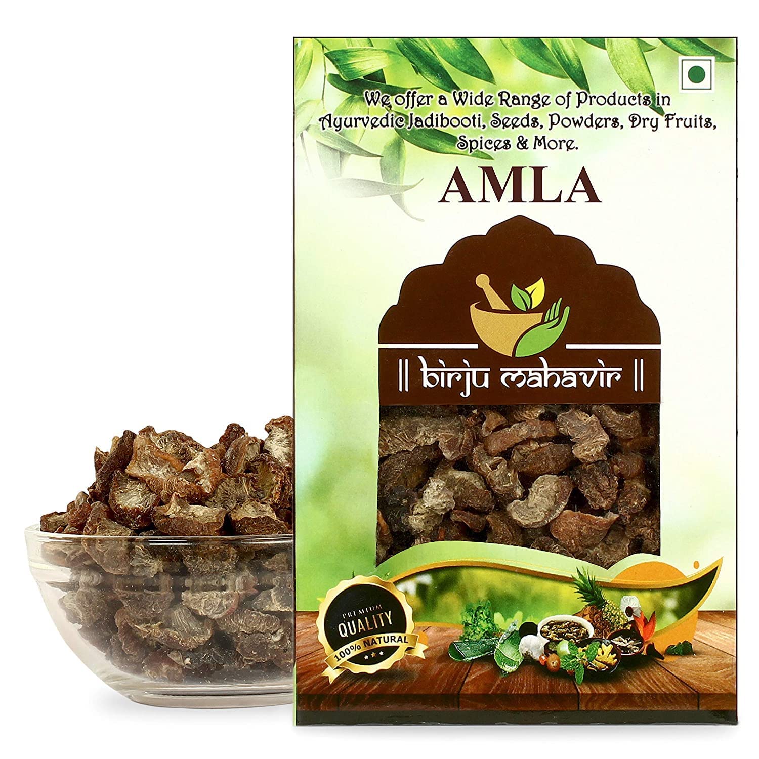 QURA Amla Sabut orgánico - Grosella india, natural (BMKB-213) 500 g