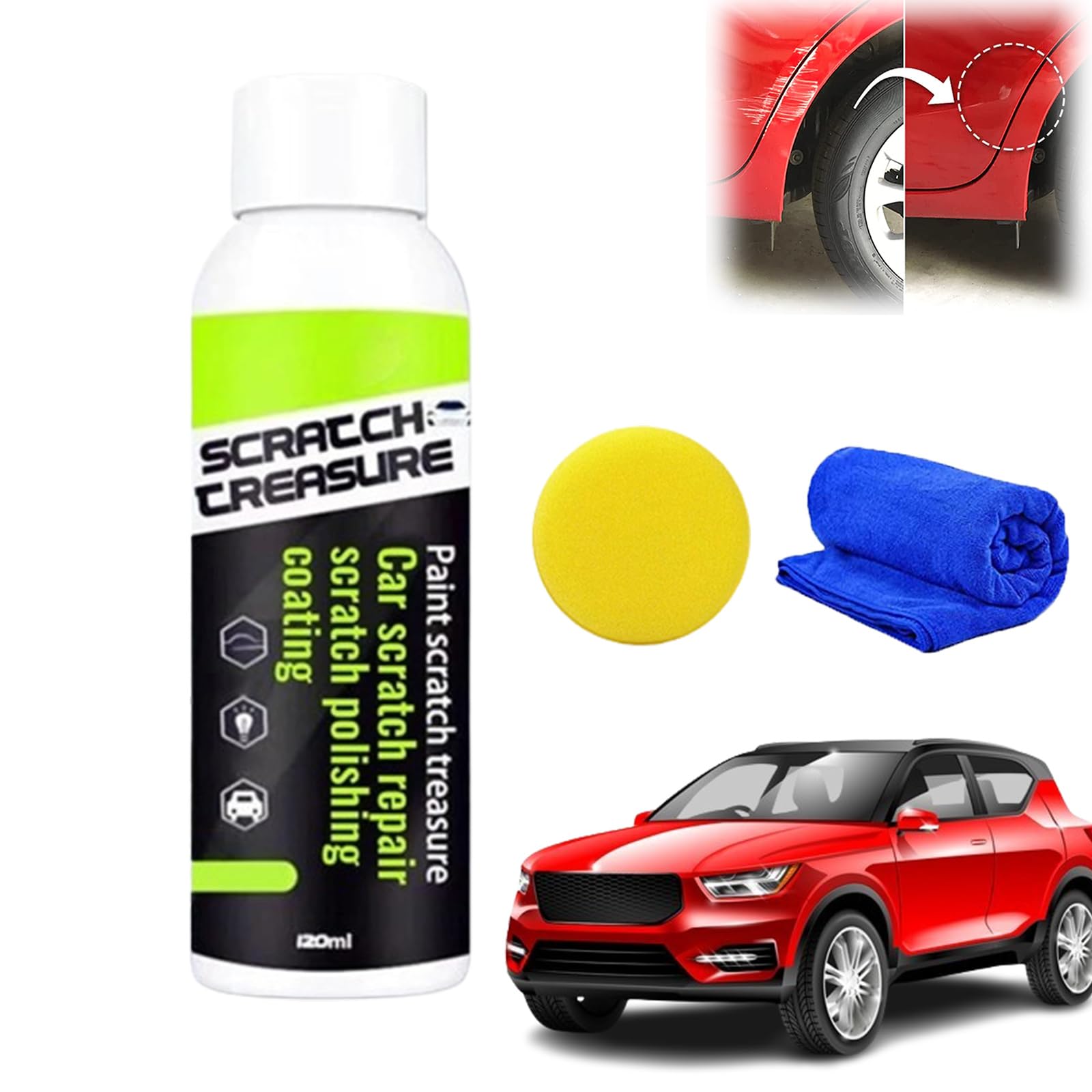 Car Scratch Repair Scratch Polishing Coating, 2024 New Car Paint Scratch Repair, Scratch Repair Wax for Car, Nano Car Scratch Repair Spray, Car Scuff