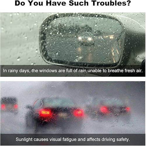 Miniatura 5 de ROADFAR Deflectores de ventana lateral para Ford 1997-2017 para Expedition Out-Channel Sun Rain Guards Deflectores de ventana lateral negro oscuro