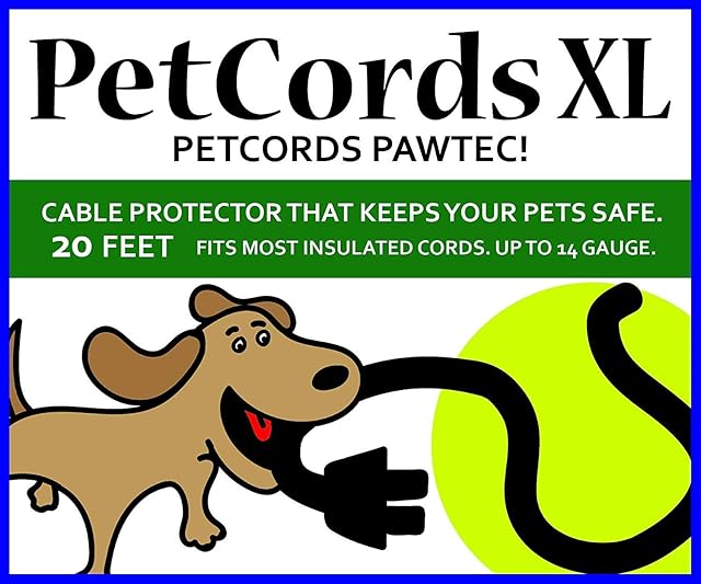 PetCords Dog And Cat Cord Protector- Protects Your Pets From Chewing Through Insulated Cables, Unscented, Odorless (REGULAR-20 FT, CLEAR (6 METERS))
