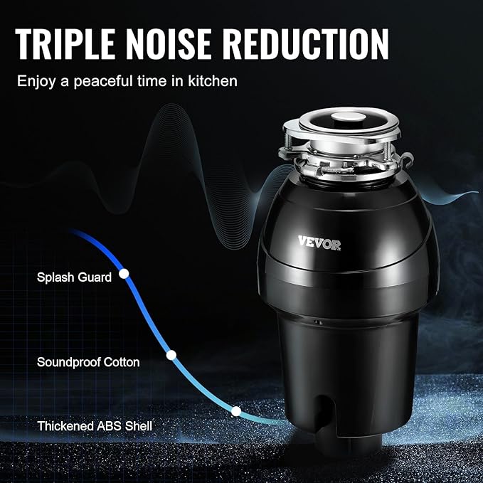 Triturador de Basura VEVOR 1.25HP 3360RPM Alimentación Continua miniatura 5
