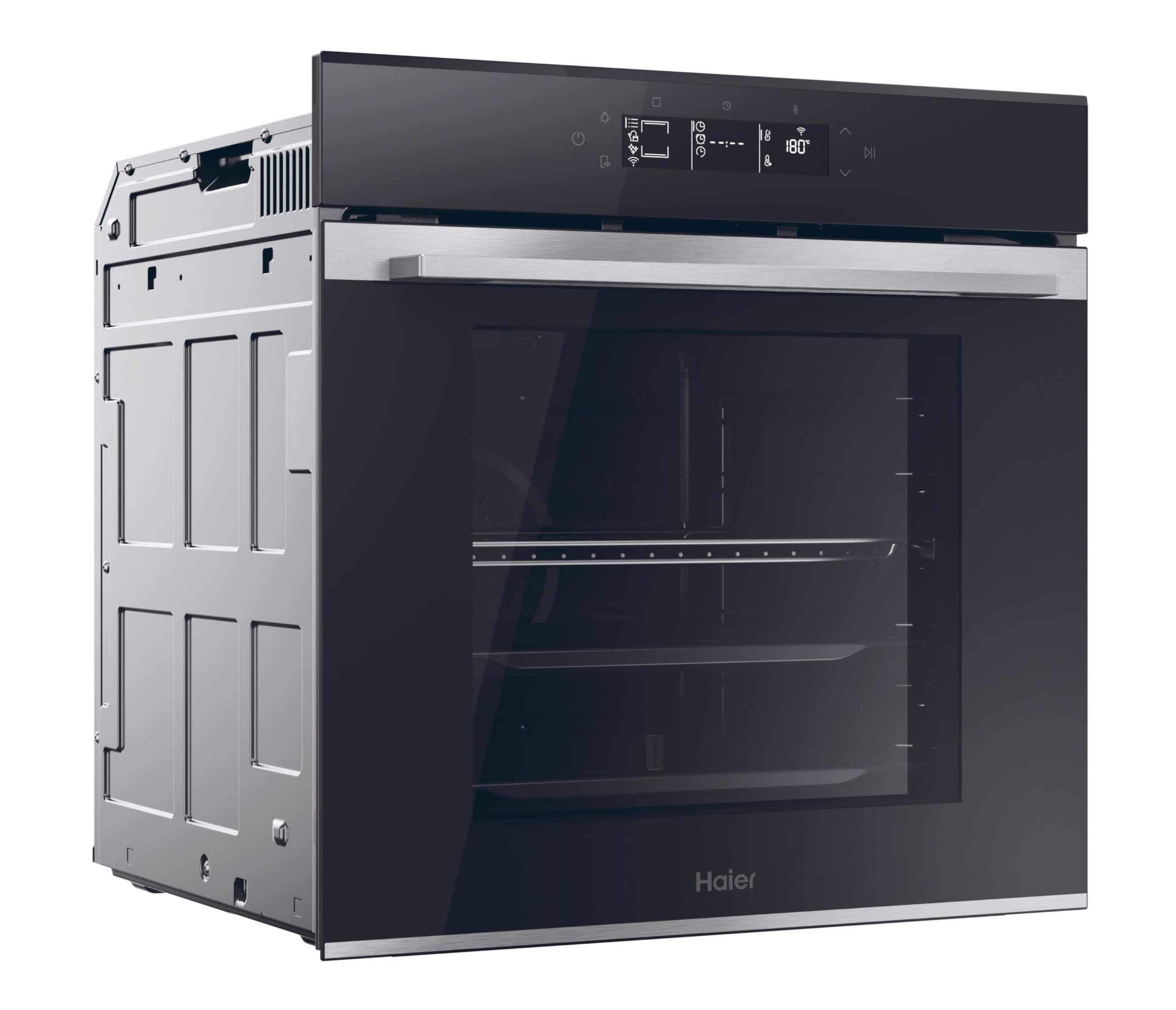 Haier ID SERIE 2 H6 ID25G3YTX - Forno/Nicchia da incasso, 60 cm/A++, volume 78 litri, 20 funzioni, con aria condizionata, Wi-Fi, riscaldamento ad aria calda con grill/pulizia pirolisi