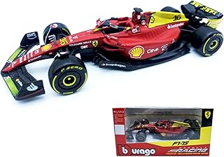 HTLNUZD Bburago 1:43 2022 F1-75 #16 Charles Leclerc 75th Anniversary Formula One Racing Car Alloy Die Cast Collection Vehicles Model Gift