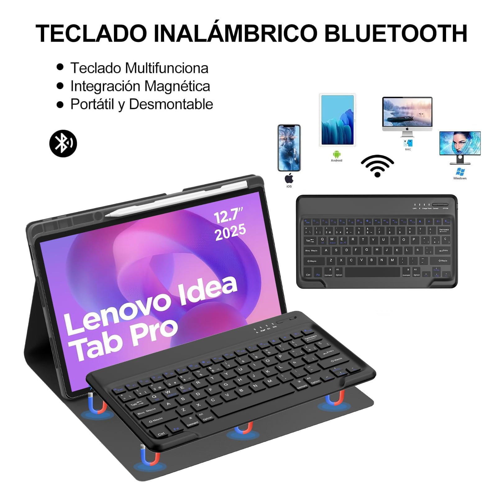 C/N Teclado Funda Para Lenovo Tab P11 - QWERTY Ultra Slim Teclado