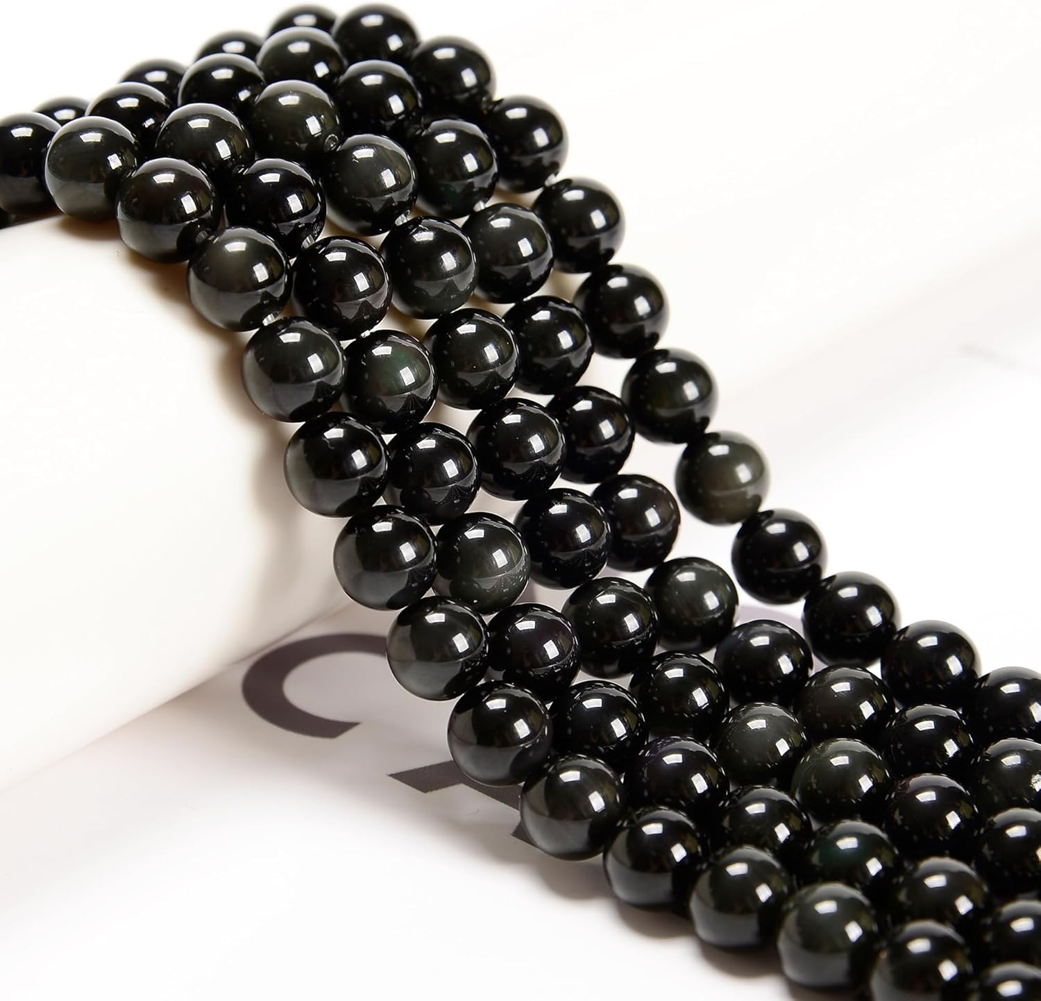Rainbow Obsidian Smooth Round Size 10mm 15.5 Strand