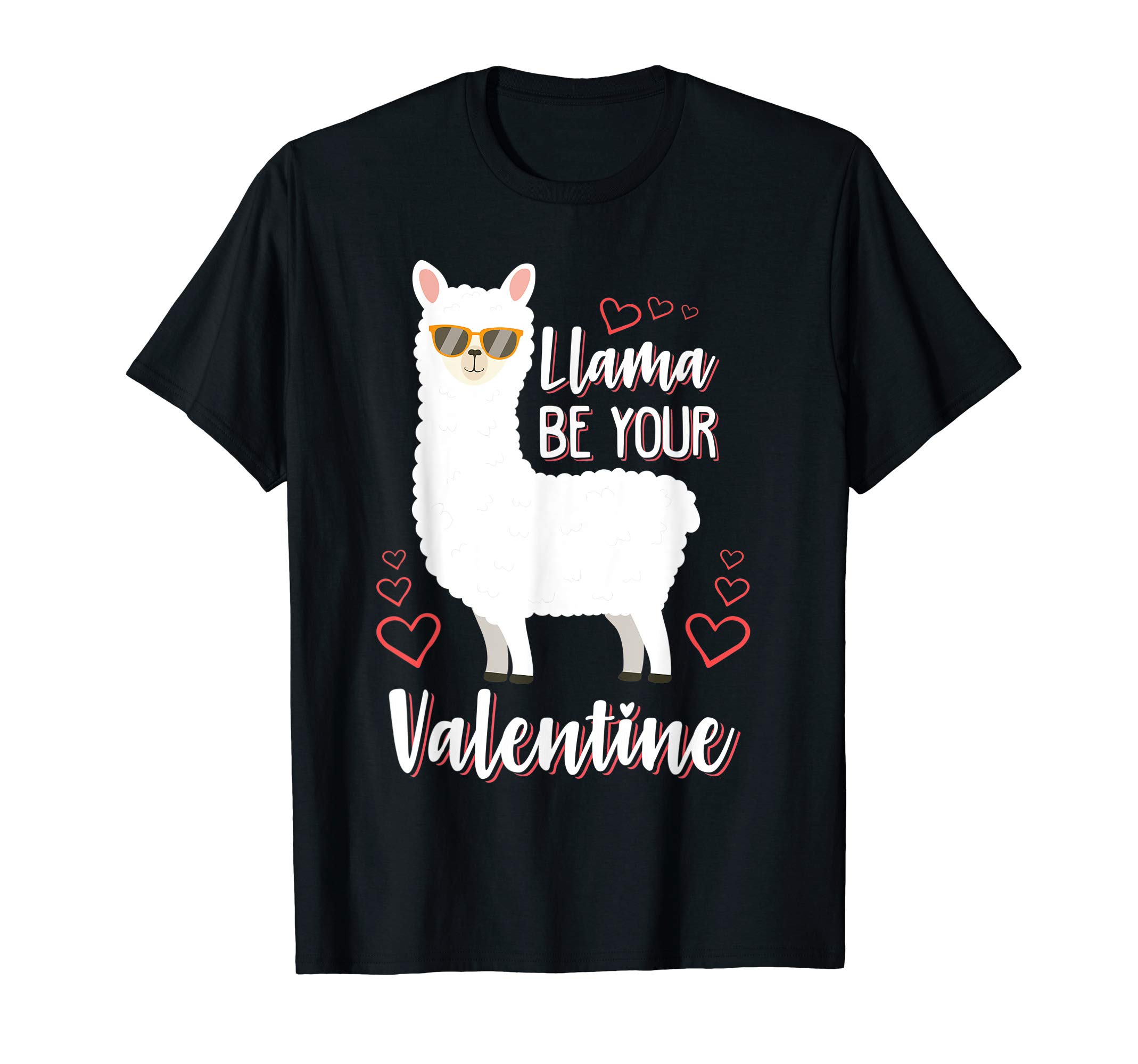 Funny Valentine's Day By DBDSCute Funny Lama And Valentine Design for Valentine's Day T-Shirt