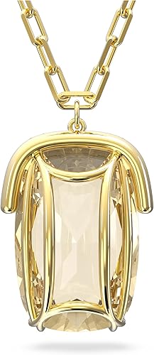 Miniatura 4 de Swarovski Colgante Harmonia, cristal oversize, amarillo, baño dorado, Metal, No es una piedra preciosa