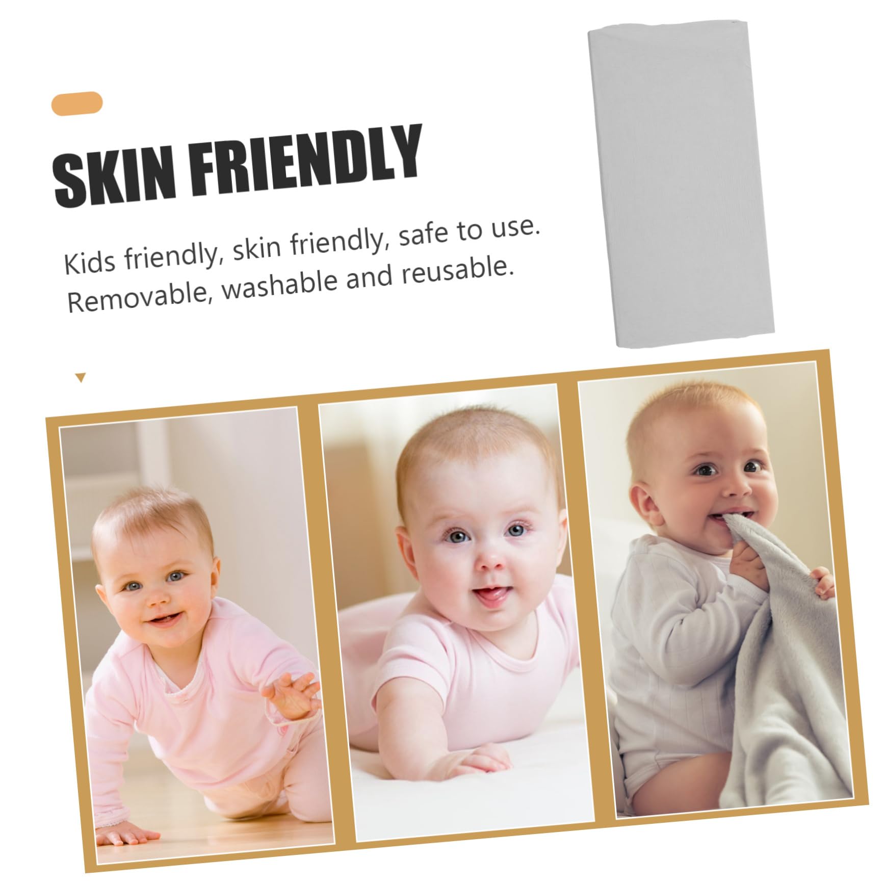 GALPADA Washable Cotton Yarn Changing Table Cover Removable Pad Cover for Bassinet Mattress Elastic Design for Fade Resistant and Durable Comfortable Nursery Essential