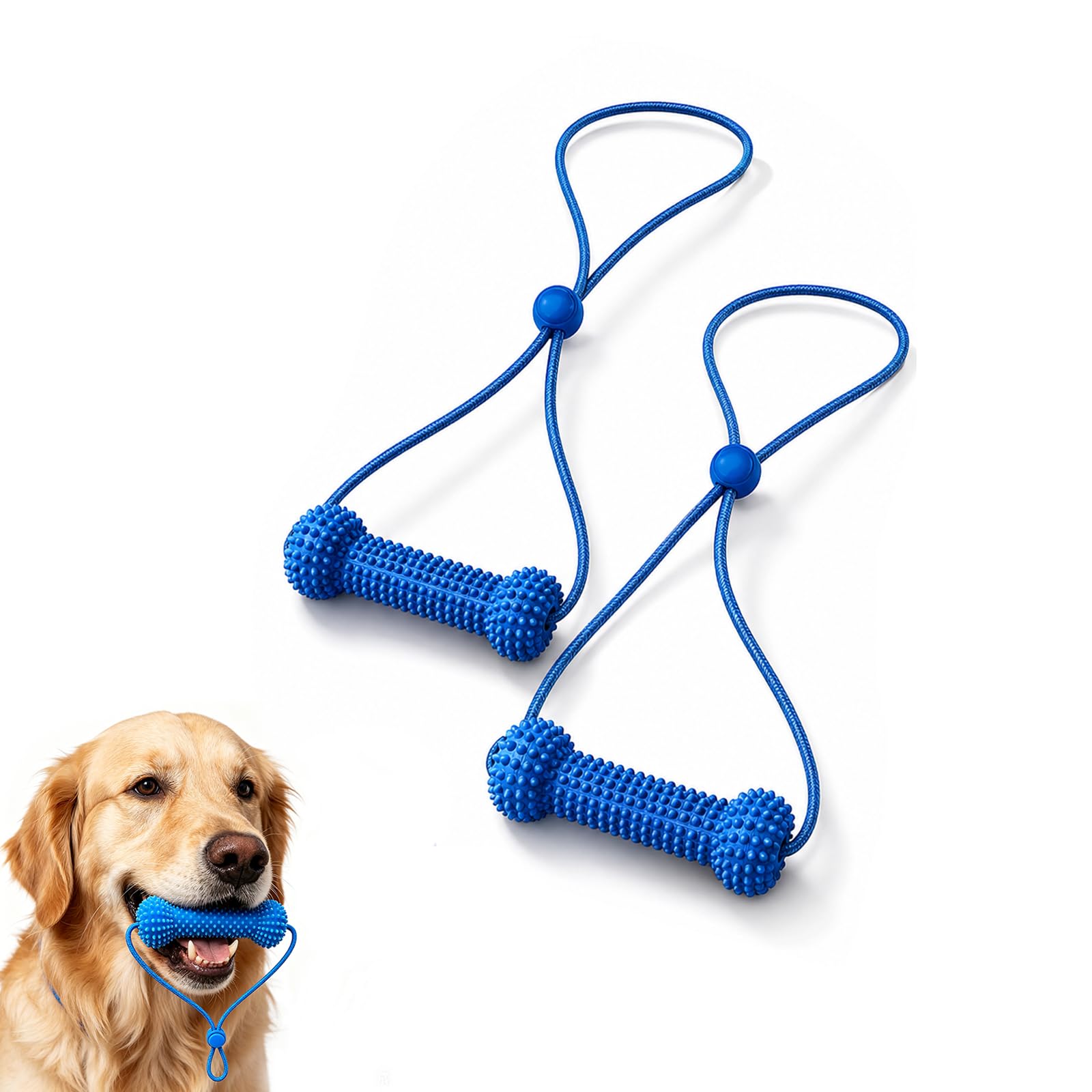Dual-Action Canine Dental Prop – Dog Tooth Cleaning Chew Toy and Mouth Opener for Easier Teeth Brushing, Reusable Pet Oral Care Tool & Chew Toy for Small, Medium Dogs (2PCS)