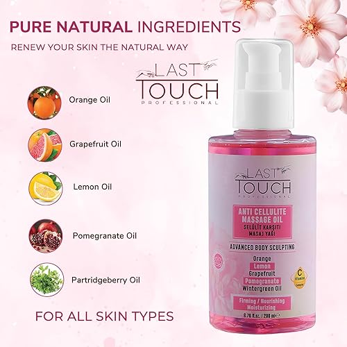 Miniatura 6 de Aceite de masaje anticelulítico para terapia de masaje, crema para la celulitis que aprieta la piel con complejo de vitamina C para mujeres,