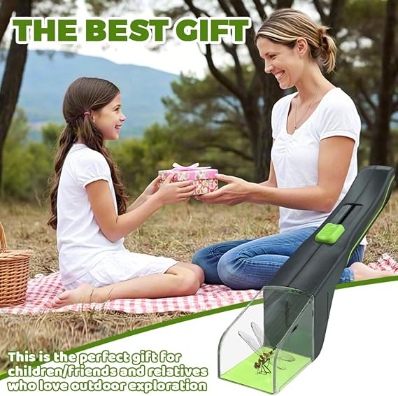 Insect Catching Tool, 2Pcs Bug Catcher Handheld, Portable Fly Spider Catcher, Insect Bug Catcher with Clear Window, Humanized Insect Trap for Children to catch-observe-release