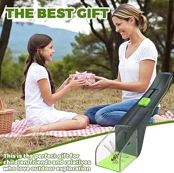 Insect Catching Tool, 2Pcs Bug Catcher Handheld, Portable Fly Spider Catcher, Insect Bug Catcher with Clear Window, Humanized Insect Trap for Children to catch-observe-release