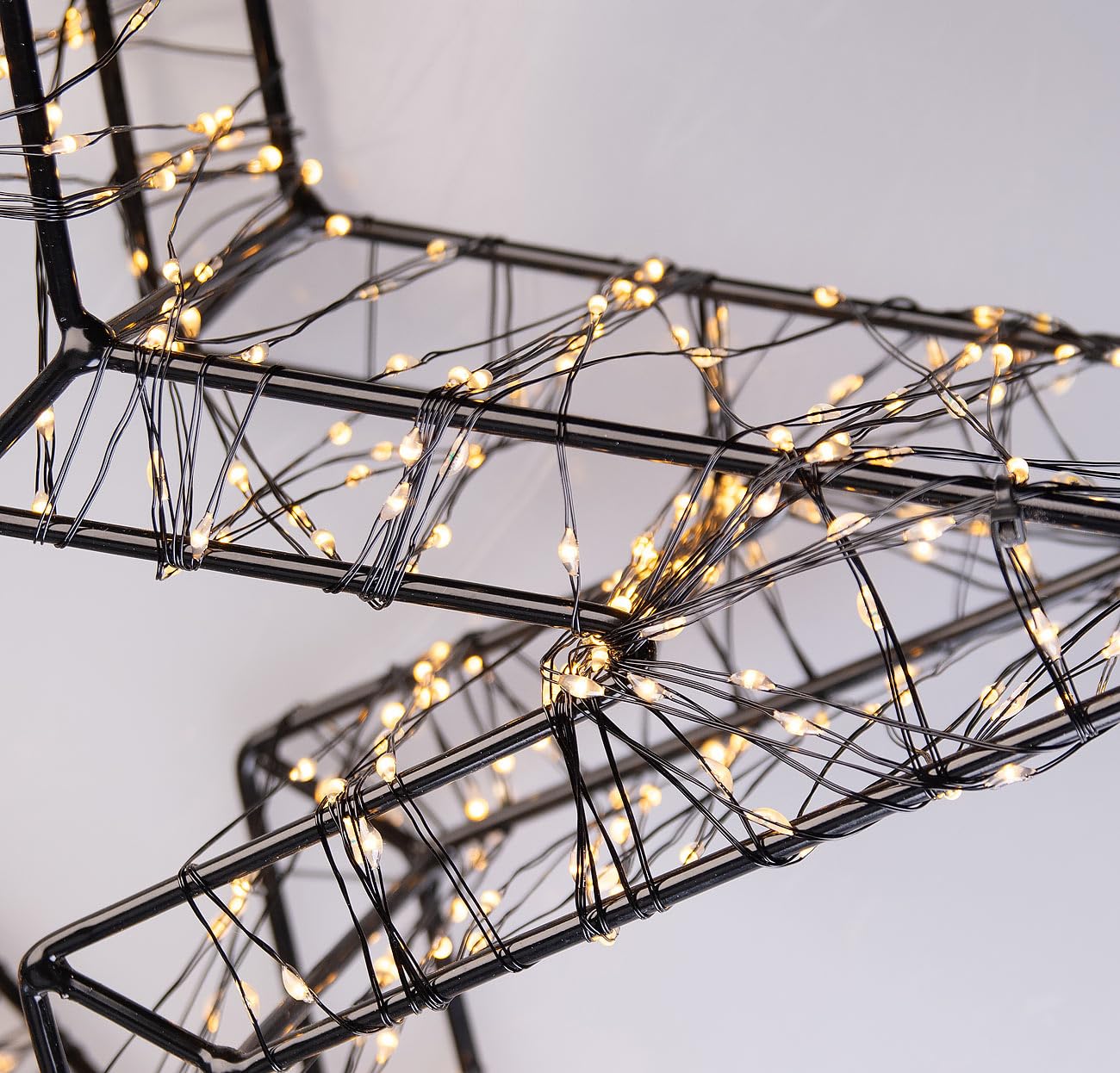 Lunartec Stern: 3D-LED-Lichterstern, Firework-Effekt, 1.440 LEDs, warmweiß, IP44, 50cm (Weihnachtssterne, Weihnachtsbeleuchtung aussen, Winter)