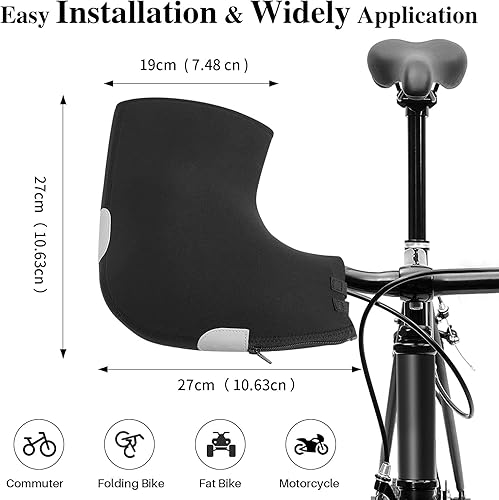 Miniatura 4 de Manoplas de manillar de bicicleta Forro polar Manoplas de manillar