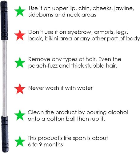 Miniatura 6 de Depilación facial para mujeres, depiladora original Mukazom para eliminar el vello de las mejillas, el cuello, el labio superior y la barbilla