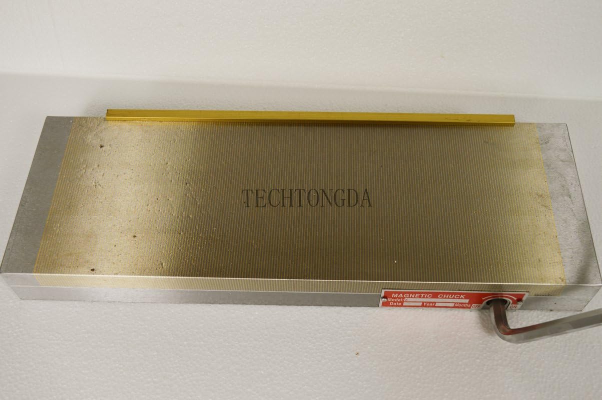 TECHTONGDA 6×18 inch Fine Pole Permanent Magnetic Chuck for Surface Grinder, Powerful Sealed Chuck with 100-120 N/cm² Magnetic Force, Machining Workholding Permanent Tool
