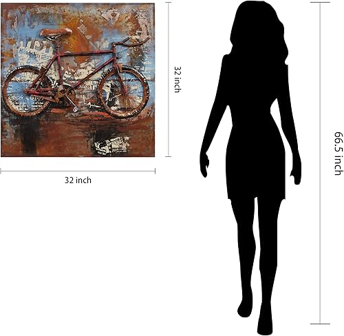 Miniatura 9 de Empire Arte directa "Ciclismo" Recuerdos Muro de Hierro Pintado a mano Escultura Por Primo