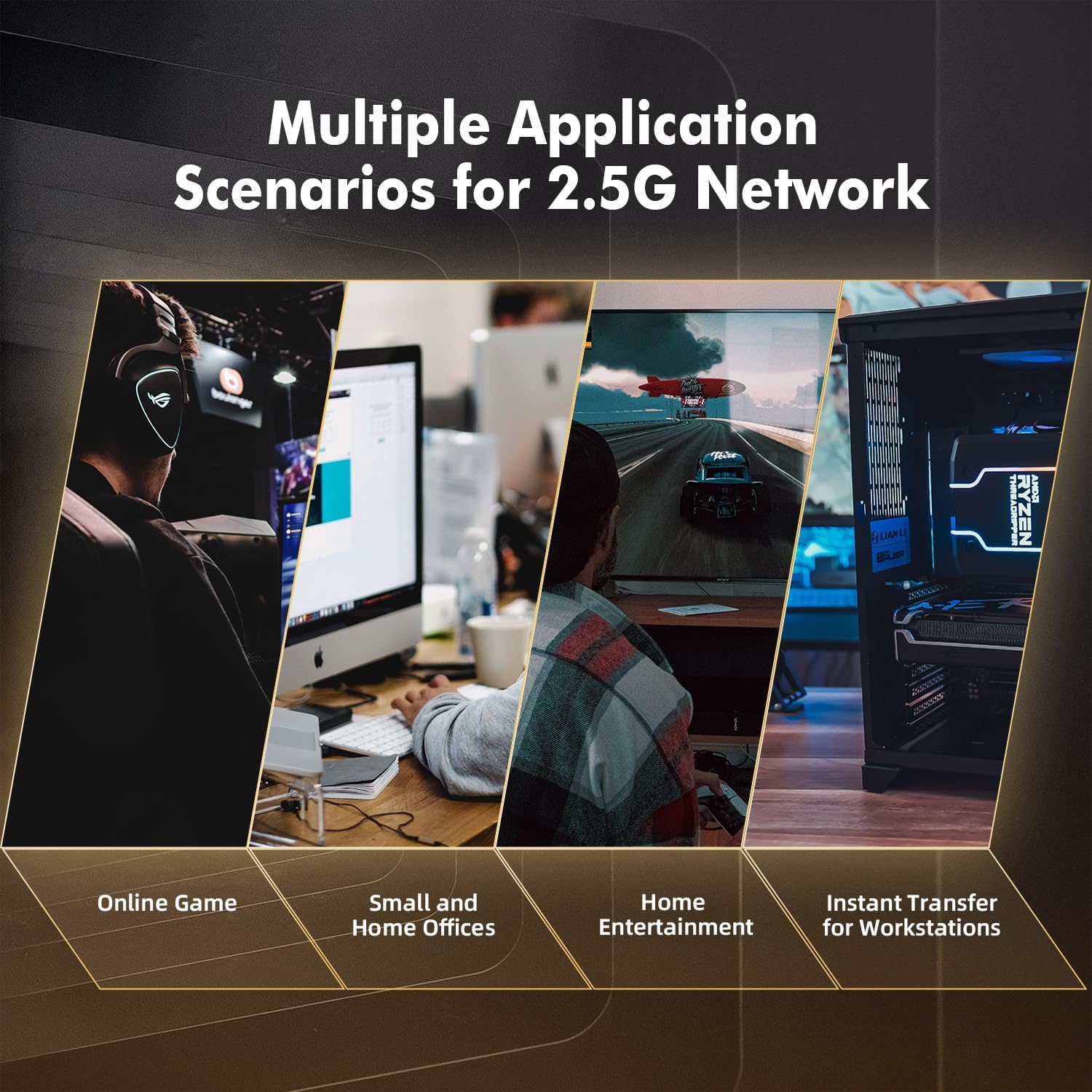 MokerLink 4 Port 2.5G Ethernet Switch in various application scenarios
