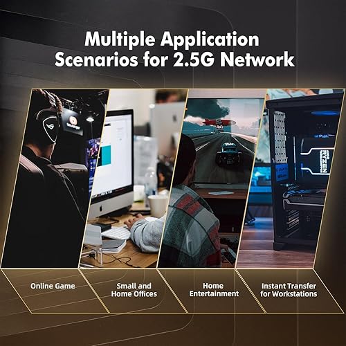 Miniatura 8 de MokerLink Switch PoE de 4 puertos 2.5G con ranura de 2 puertos 10G SFP+, 4 puertos Base-T de 2.5G compatibles con 101001000Mbps, IEEE8023afat PoE