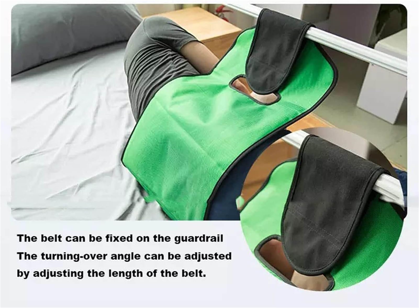 Cinturón de transferencia con eslinga para elevación de pacientes, cinturón de transferencia para pacientes ancianos discapacitados, cinturón giratorio multifuncional para el cuidado de la seguri