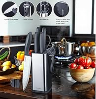 Vista 5 de RAXCO Juego de cuchillos de cocina de 10 piezas Soporte de acero inoxidable Diseño compacto - Gris