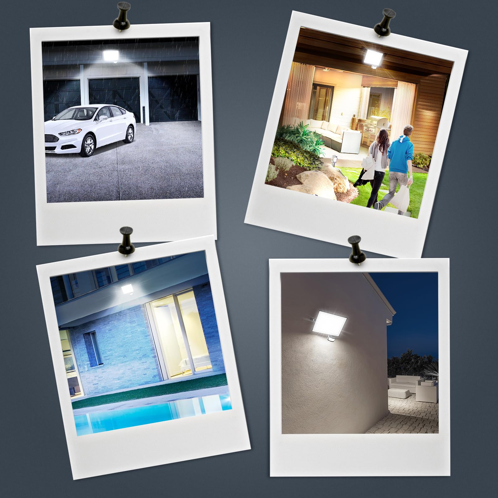 Faretto LED da 100W con Sensore di Movimento di Luce e Telecomando Temporizzato Faretto da Esterno Dimmerabile Bianco Freddo 6500K Proiettore Impermeabile IP66 per Giardino e Garage