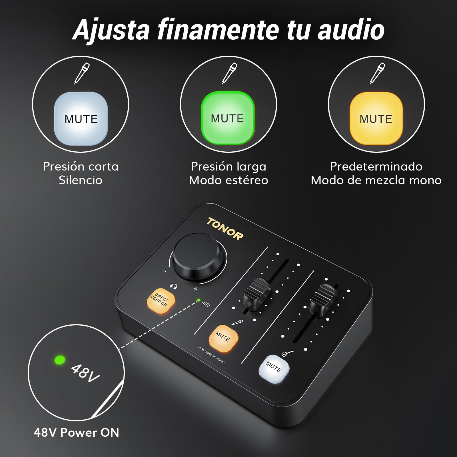 TONOR Paquete Equipos de Podcast, Mezclador con Micrófono Dinámico y Mic Brazo, Micrófono XLR con Interfaz Audio de Estudio, Soporte Microfono Mesa, Pack Todo en Uno para Streaming/Grabación, POD-1