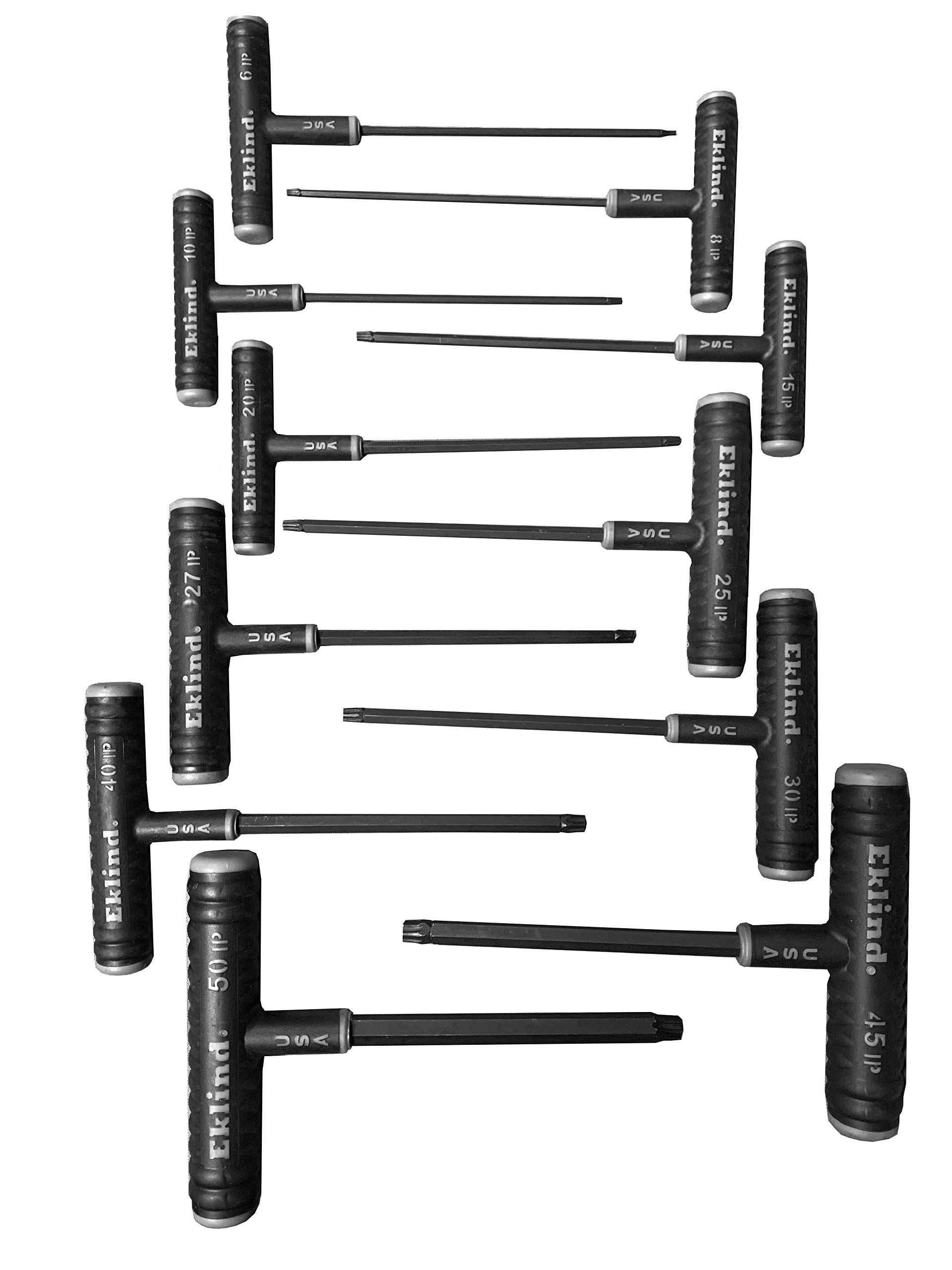 EKLIND Power-T - Juego de llaves Torx Plus 6IP-50IP, brazo de 6 pulgadas, 11 piezas