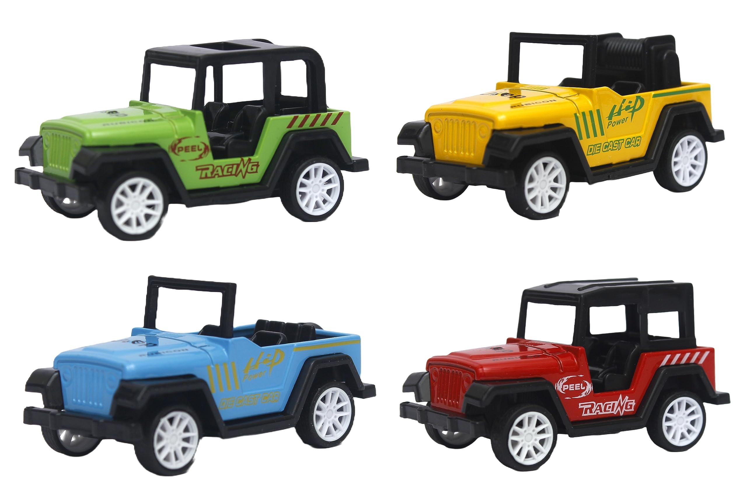 WOW Toys - Delivering Joys of Life|| Pack of 4 Die cast Metal Jeep Cars with Pull Back Action, Multicolour (B0BWWSXNKW) Amazon Price History, Amazon Price Tracker