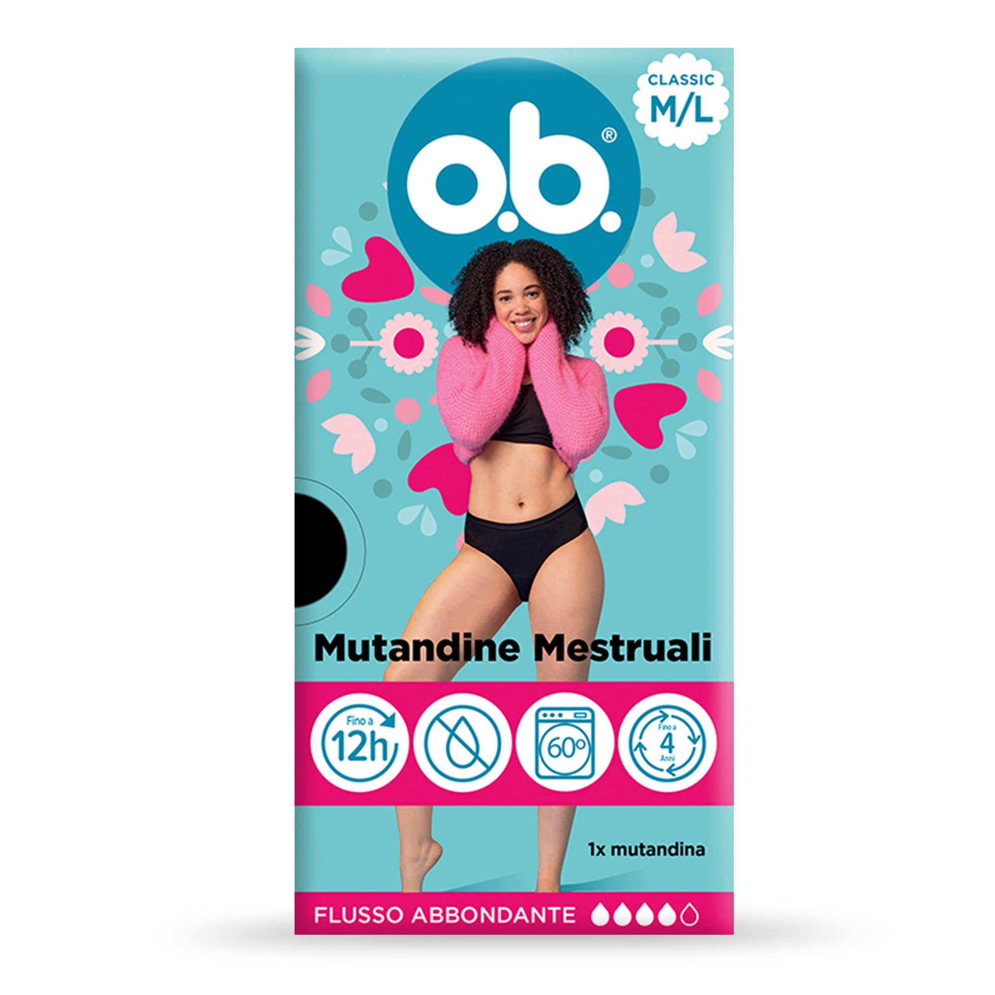 O.b. Classic Period Knickers For Heavy Periods Size M/L 1 Pc