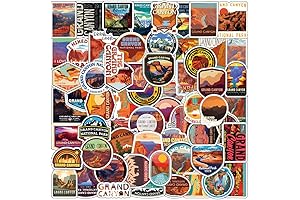 62Pcs Grand Canyon National Park Sticker Pack, Aesthetic Vinyl Waterproof Sticker Variety...