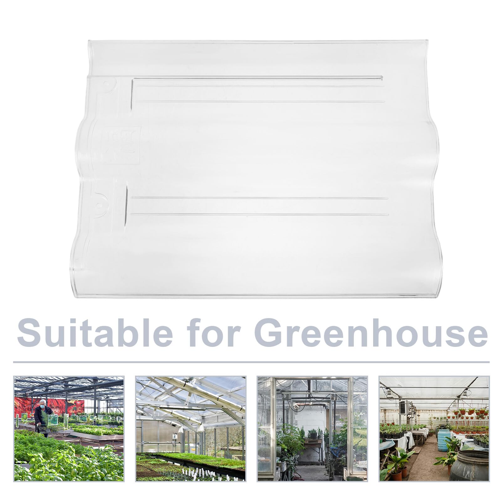 Gatuida Lámina de Techo Corrugada Transparente 300x400mm 4mm Plástico para Invernadero Paneles de Techo de Patio Protección Solar Luz Natural para Jardinería y Estructuras de Granja