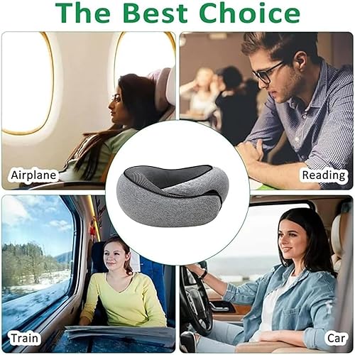 Miniatura 5 de KCRPM Almohada de viaje, almohada de cuello de viaje, almohadas cervicales para dormir y viajar, la mejor espuma viscoelástica, cómoda y