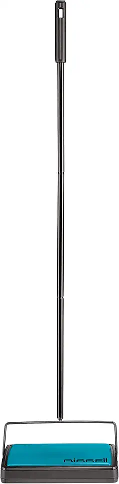 Vassoura mágica compacta para carpete e piso Bissell 2484A, azul-petróleo