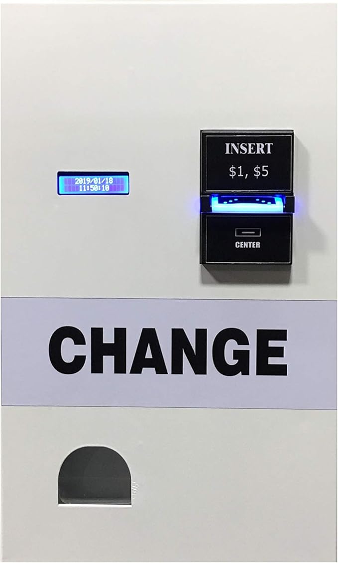 Exchange quarters into dollars Dollar bill changer machine